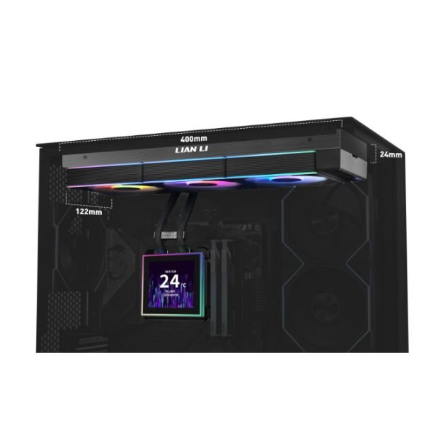 Lian Li HydroShift II LCD-S 360CL Black – 360mm AIO Liquid Cooler, 3.4” IPS Display, Wireless Aesthetics, 3200 RPM Lian Li HydroShift II LCD-S 360CL Black – 360mm AIO Liquid Cooler, 3.4” IPS Display, Wireless Aesthetics, 3200 RPM