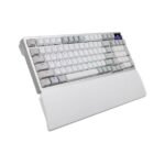 ASUS ROG Azoth 96 HE White Gaming Keyboard – Magnetic Switches, 8K Polling, OLED Display, Tri-Mode Wireless