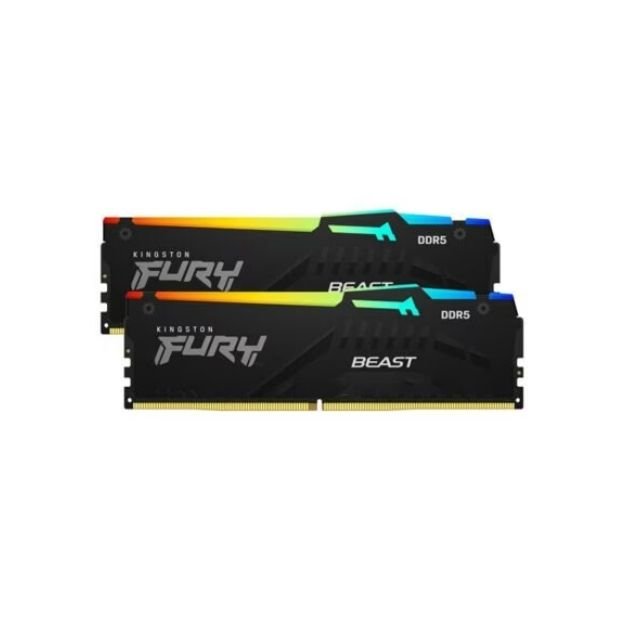 Kingston FURY Beast RGB 64GB (2Γ32GB) DDR5 6000MT/s RAM β CL30, AMD EXPO & Intel XMP 3.0, Black Kingston FURY Beast RGB 64GB (2Γ32GB) DDR5 6000MT/s RAM β CL30, AMD EXPO & Intel XMP 3.0, Black