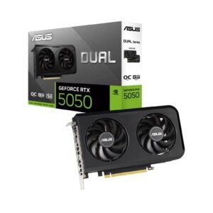 ASUS Dual GeForce RTX™ 5050 OC Edition 8GB GDDR6 Graphics Card – Dual Fan, Ray Tracing, DLSS, Black