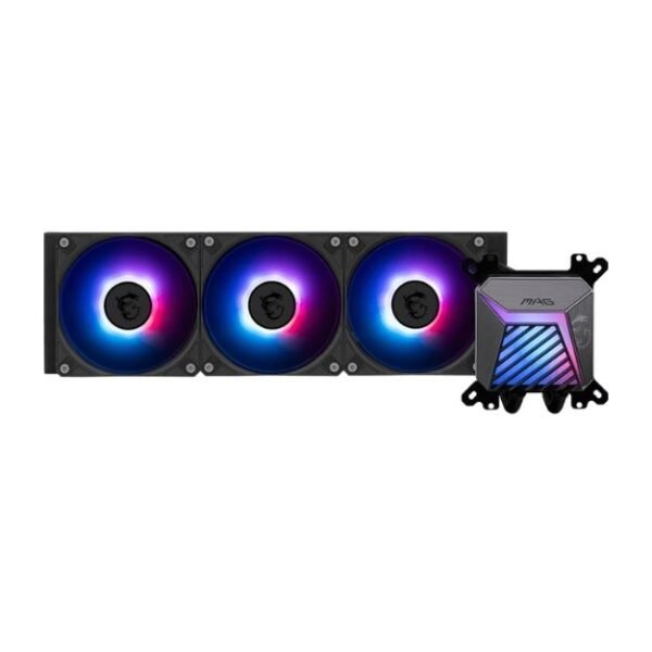 MSI MAG CORELIQUID A15 360 – 360mm AIO Liquid CPU Cooler, ARGB Fans, High-Efficiency Cooling