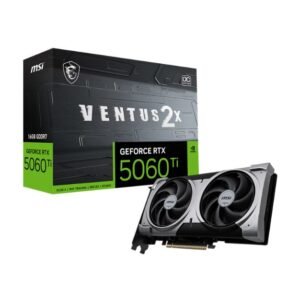 MSI GeForce RTX™ 5060 Ti 16G VENTUS 2X OC PLUS Graphics Card – 16GB GDDR7, Dual Fan, Ray Tracing, DLSS 4