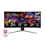 MSI MPG 341CQPX QD-OLED 34” Curved Gaming Monitor | UWQHD 3440×1440 | 240Hz | 0.03ms | HDR True Black 400