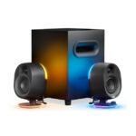 SteelSeries Arena 7 Illuminated 2.1 Gaming Speakers – Subwoofer, Bluetooth, USB, Optical & Aux Connectivity SteelSeries Arena 7 Illuminated 2.1 Gaming Speakers – Subwoofer, Bluetooth, USB, Optical & Aux Connectivity