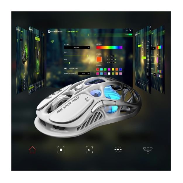 GravaStar Mercury M1 Pro Wireless Gaming Mouse – 26,000 DPI PAW3395DM Sensor, Magnesium Alloy, Tri-Mode, 200H Battery – Gradient Black GravaStar Mercury M1 Pro Wireless Gaming Mouse – 26,000 DPI PAW3395DM Sensor, Magnesium Alloy, Tri-Mode, 200H Battery – Gradient Black