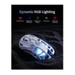 GravaStar Mercury M2 Wireless Gaming Mouse – 26,000 DPI PAW3395DM Sensor, 79g Lightweight, RGB – White