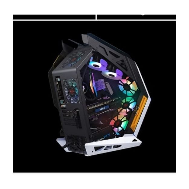 WJCoolMan Soul Battleship Signature ARGB Gaming Case – White | 7 Pre-Installed ARGB Fans | Mid-Tower PC Case