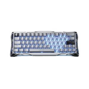 GravaStar Mercury V60 Pro Deluxe Edition Aluminum Magnetic Gaming Keyboard – 8KHz Polling Rate, Dual Keycap Gift Set, Chrome Silver