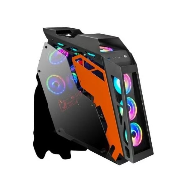 WJCoolMan Star Plus Special Edition ARGB Gaming Case – Black | 8 Pre-Installed ARGB Fans | Mid-Tower PC Case