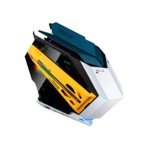 WJCoolMan Soul Battleship Signature ARGB Gaming Case – White | 7 Pre-Installed ARGB Fans | Mid-Tower PC Case