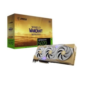 MSI GeForce RTX 5070 12G World of Warcraft Midnight Light Edition OC Graphics Card – 12GB GDDR7, PCIe 5.0