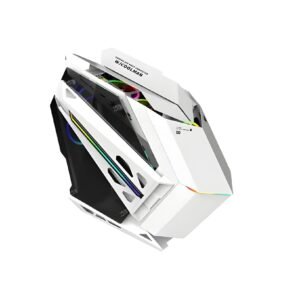 WJ Coolman Soul Battleship ATX Gaming Case – White | Tempered Glass Mid-Tower PC Case